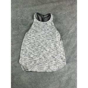 Lululemon Raise The Barre 2-in-1 Tank Top Tiger Space Dye Size 8 Black White